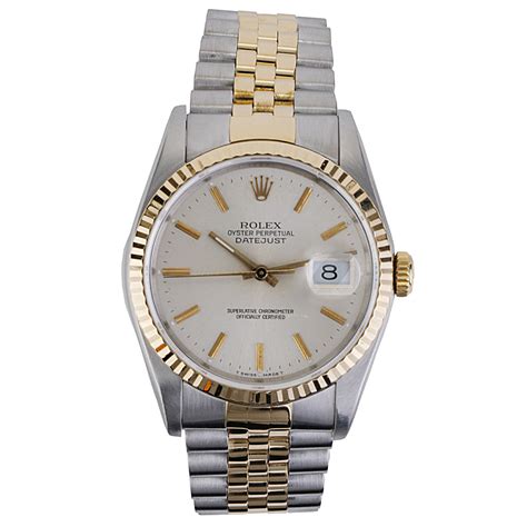 rolex datejust for men silver face two-toned band|rolex oyster perpetual datejust band.